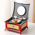 Miniatyrbillede 1 af 8: Klassisk Roterende Danser Ballerina Music Box smykker Organizer Red
