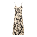 Miniatyrbild 8 av 8: Dam Leopard Print Djup V-ringad Kvinna Backless Solklänningar color S