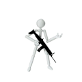 Miniatyrbillede 3 af 8: Multi-ed Multi Stickman Legetøj Bevægelig 3D Printet Mannequin Figur White