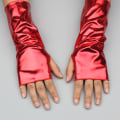 Miniatyrbilde 5 av 8: Motehansker Korte hansker Gloss Leather Dress Up hansker Silver