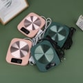 Miniatyrbilde 3 av 5: Temperaturjusterbar elektrisk berøringspute kaffekrus koppvarmer EU220V pink