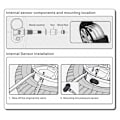 Miniatyrbillede 3 af 8: TPMS Bildæktryksystem Overvågning Trådløs USB-alarm Black one size