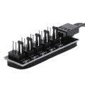 Miniatyrbilde 3 av 5: 1 Til 5 4Pin CPU kjøleboks vifte Hub splitter adapter strømkabel