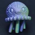 Miniatyrbild 6 av 8: 3D-tryckt bläckfisk 3D-tryckt häst Hemskrivbordets hantverk A5