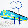 Miniatyrbilde 1 av 8: Badmintonracket Dobbelracket Slitesterk 2 racketer blue C