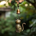 Miniatyrbillede 4 af 8: Kat Vindspil Unik Kat Haveindretning Udendørs Kat Statue Tema Style3