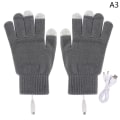 Miniatyrbild 1 av 5: USB uppvärmda handskar varma konstant temperatur touch handskar Gray