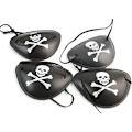 Miniatyrbillede 6 af 8: 3 STK Pirat øje Patch Mønter Skib Balloner Skull Hat Legetøj Pirat 3PCS