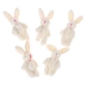 Miniatyrbillede 1 af 5: 5 stk 6 cm mini vedhæng Plys kanin til nøglering Beige