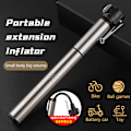 Miniatyrbillede 1 af 4: Cykelpumpe Mini Bærbar MTB landevejscykelpumpe silver