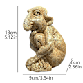 Miniatyrbillede 8 af 8: Gotisk skulptur venlig trold statue støbt sten have statue 1PC