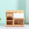 Miniatyrbillede 1 af 5: 1:12 Træ dukkehus Møbler Håndvask skab
