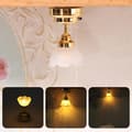 1:12 Dukkehus Miniatyr LED-lys Taklampe Lysekroneleke