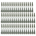 Miniatyrbillede 1 af 5: 50 sæt mini blyclips & halegummi kegle karper fiskegrej 50pcs