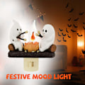 Miniatyrbillede 5 af 7: Ghost Campfire Natlys 110V Halloween Ghost Natlys One size
