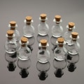 Miniatyrbild 4 av 5: 10 st Mini glasflaskor Små önskeflaskor Transparent