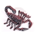 Miniatyrbilde 4 av 8: 3D-printet Skorpion Simuleringsleke Bevegelige Uttrekkbare s Creati Red black