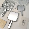 Miniatyrbillede 4 af 5: 1 PC håndholdt makeup spejl bærbart skønhedsspejl square 13*23cm