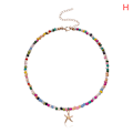 Miniatyrbillede 1 af 5: Farverig lille perle sommerfugl stjerne vedhæng Choker Bohemia Neckl H