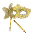 Miniatyrbilde 5 av 8: Halloween festmaske med holdende pinnemaskerademaske Red