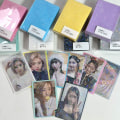 Miniatyrbillede 6 af 8: 50 stk Kpop Card Sleeves 61x91mm 20C Heart Bling Holder Purple