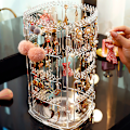 Miniatyrbild 6 av 8: 360 Roterande Halsband Organizer Smycken Örhänge Display Stand one size
