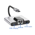 Miniatyrbilde 5 av 6: Type-C til Ethernet LAN nettverksadapterhub