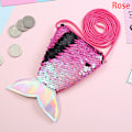 Pikkukuva 1 / 5: Mermaid Tail Paljetit Kolikko Kukkaro Tyttöjen Lompakko Laukut Rahapidike Rose red