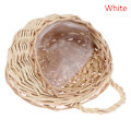 Miniatyrbillede 1 af 5: Flower er Wall Hanging Wicker Rattam Basket Garden Vine Pot s H White