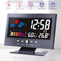 Miniatyrbillede 2 af 5: LCD-farve digitalt baggrundslys Snooze-vækkeur