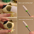 Miniatyrbild 3 av 8: Nail Art Sliphuvud Bits Hållare e Nail Drill Bits Hållare White