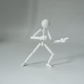 Miniatyrbillede 5 af 8: Multi-ed Multi Stickman Legetøj Bevægelig 3D Printet Mannequin Figur White
