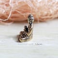 Miniatyrbilde 5 av 5: Ren messing miniatyr shakyamuni Buddha dekorasjon hjemmeinnredning mi Gold