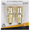 Miniatyrbillede 6 af 8: 2 stk 300 grader høj temperatur resistent mikrobølgeovn lampe Silver 25W