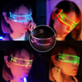 Miniatyrbillede 4 af 8: Mode lysende dekorative briller Neon fest solbriller Transparent