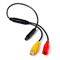 Miniatyrbillede 3 af 5: Bil bakkamera 4-pin hanstik til RCA ledningsadapter onesize
