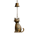 Miniatyrbillede 1 af 8: Kat Vindspil Unik Kat Haveindretning Udendørs Kat Statue Tema Style2