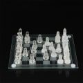 Pikkukuva 5 / 8: 1Set Craft Crystal Glass Chess Set Murtumaton shakkipeli