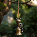 Miniatyrbillede 6 af 8: Kat Vindspil Unik Kat Haveindretning Udendørs Kat Statue Tema Style5