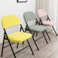 Pikkukuva 2 / 8: Kotitalouksien kokoontaitettava ruokapöydän tuolin cover selkänojan tuolien päällinen Gray