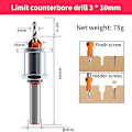 Pikkukuva 1 / 8: Säädettävä Router Core Limiter metalliseosporanterät Poraus type-A4