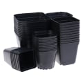 Miniatyrbillede 3 af 5: 10 stk sorte urtepotter Plastpotter Små firkantede potter til Succu as the picutre 6.5*6.5cm
