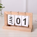 Miniatyrbillede 7 af 7: Vintage træ hjemmekalender Cafe Desktop Dekorativ A2