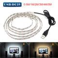 5V TV LED Bakgrunnsbelysning USB LED Strip Light Dekor Lampe Warm white-50CM