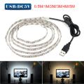 Miniatyrbillede 1 af 5: 5V TV LED Baggrundsbelysning USB LED Strip Light Dekor Lampe Warm white-3M
