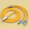 Miniatyrbild 1 av 8: 3in1 6A 120W USB Typ C-kabel för belysning USB A till typ-C Yellow
