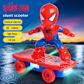 Pikkukuva 4 / 8: Spiderman Automatic Flip Rotation Electric Scooters -lelu Red
