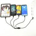 Miniatyrbilde 3 av 6: USB C lang ladekabel Flere porter ladekabel Black