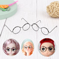 Miniatyrbillede 3 af 5: 1/2/5/10 stk Fashion Rundt stel Lensless Retro Cool dukkeglas 10Pcs