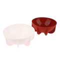 Miniatyrbillede 4 af 8: 1 Stk Hemisphere Pan Dome Silikone Bageform til kage White